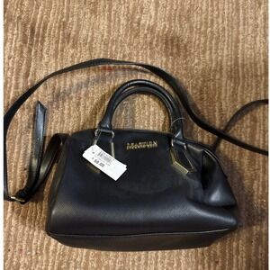 Reaction Kenneth Cole Satchel Crossbody Bag Dome Purse Black Handbag $68 NWT